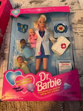 1995 Mattel Dr Barbie w/triplets career collection New in Package